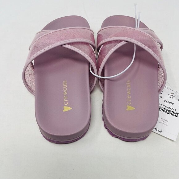 J Crew Crewcuts Little Girl K8 Slip On Pool Glitter Jelly Sandals Purple $45 202 - Picture 5 of 5